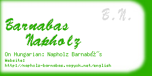 barnabas napholz business card